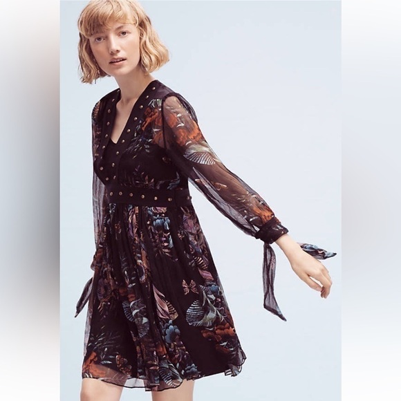 Anthropologie Dresses & Skirts - ANTHROPOLOGIE Maeve Nighttime Florals dress Size 6